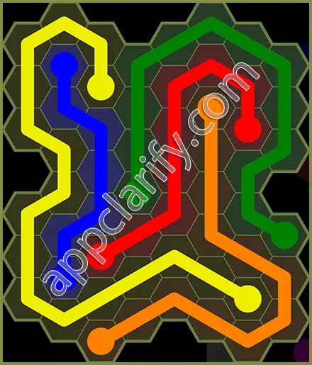 Flow Free: Hexes Extreme Pack Level 24 Solutions