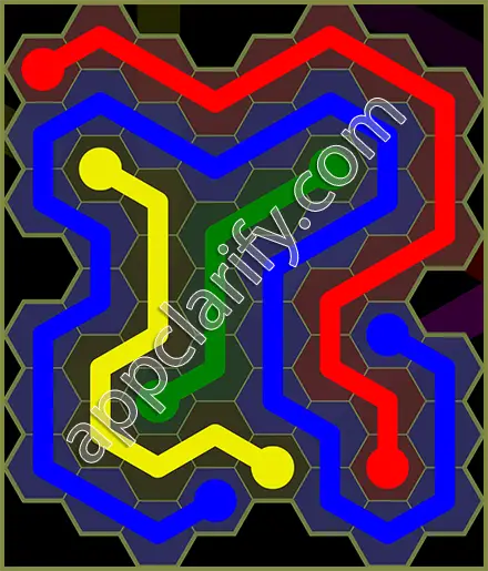 Flow Free: Hexes Extreme Pack Level 27 Solutions