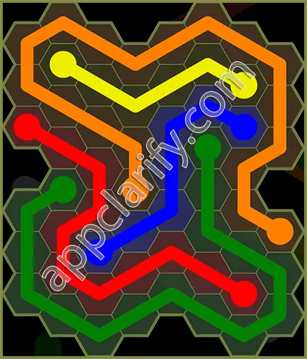 Flow Free: Hexes Extreme Pack Level 28 Solutions