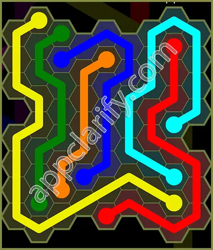 Flow Free: Hexes Extreme Pack Level 37 Solutions