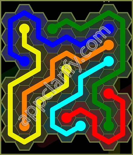 Flow Free: Hexes Extreme Pack Level 40 Solutions