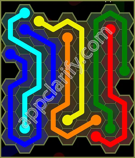Flow Free: Hexes Extreme Pack Level 42 Solutions