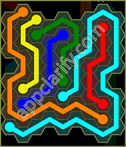 Flow Free: Hexes Extreme Pack Level 43 Solutions