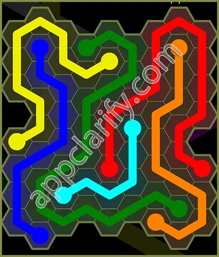 Flow Free: Hexes Extreme Pack Level 44 Solutions