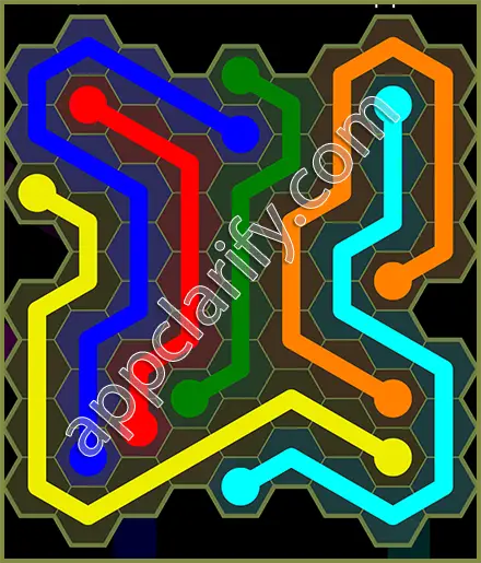 Flow Free: Hexes Extreme Pack Level 46 Solutions