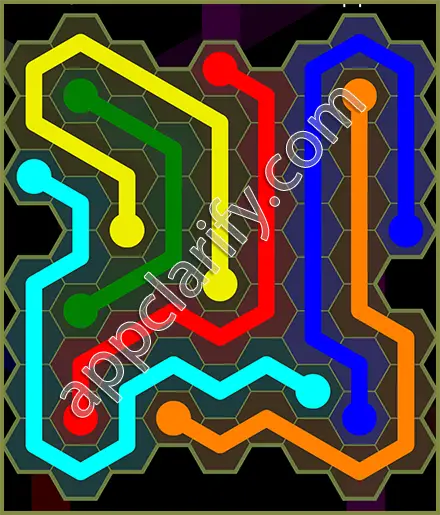 Flow Free: Hexes Extreme Pack Level 48 Solutions