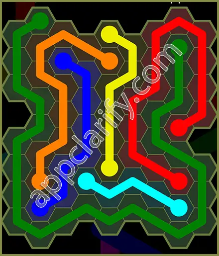 Flow Free: Hexes Extreme Pack Level 49 Solutions