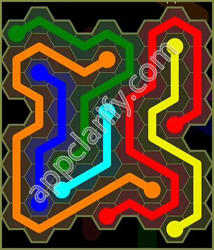 Flow Free: Hexes Extreme Pack Level 50 Solutions