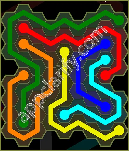 Flow Free: Hexes Extreme Pack Level 52 Solutions