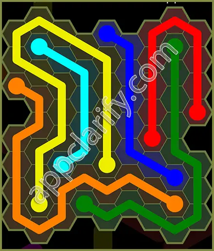 Flow Free: Hexes Extreme Pack Level 55 Solutions