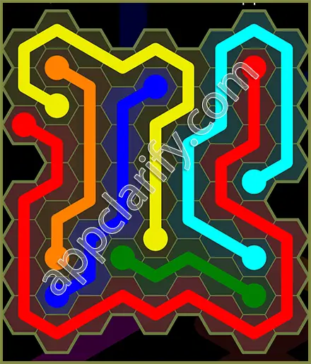 Flow Free: Hexes Extreme Pack Level 56 Solutions