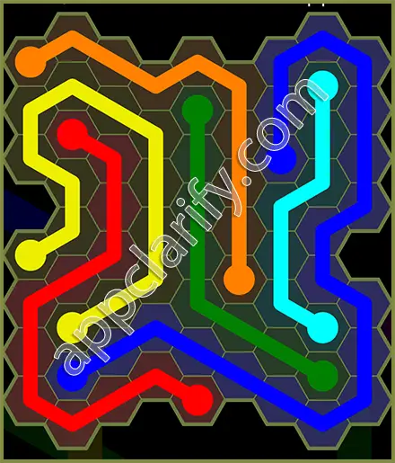 Flow Free: Hexes Extreme Pack Level 57 Solutions