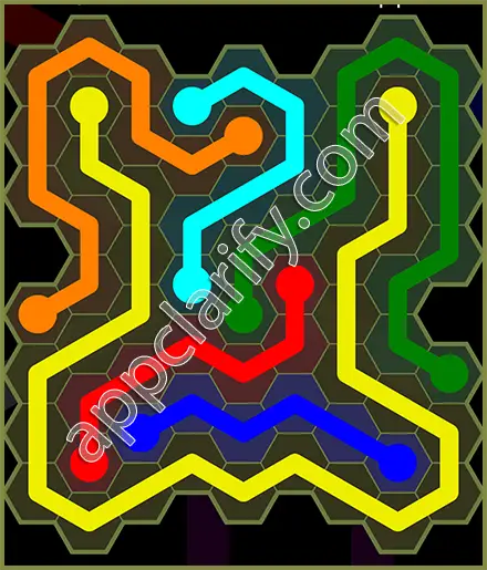 Flow Free: Hexes Extreme Pack Level 58 Solutions