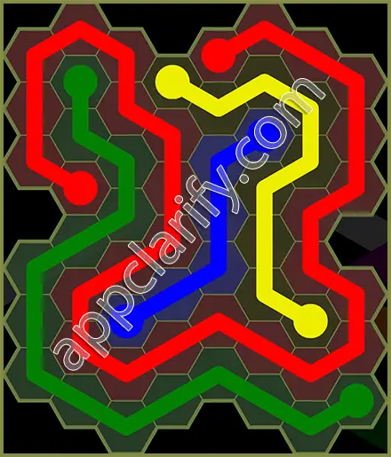 Flow Free: Hexes Extreme Pack Level 6 Solutions