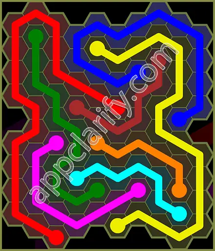 Flow Free: Hexes Extreme Pack Level 62 Solutions
