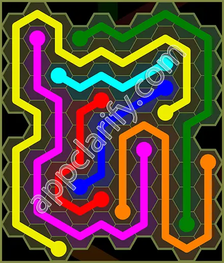 Flow Free: Hexes Extreme Pack Level 66 Solutions