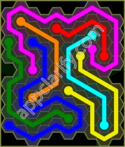 Flow Free: Hexes Extreme Pack Level 67 Solutions