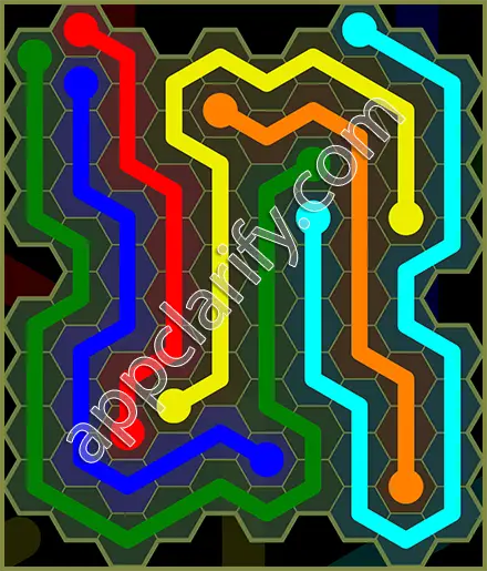 Flow Free: Hexes Extreme Pack Level 68 Solutions