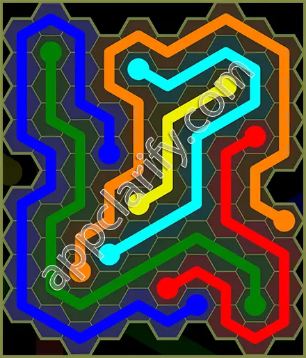 Flow Free: Hexes Extreme Pack Level 69 Solutions