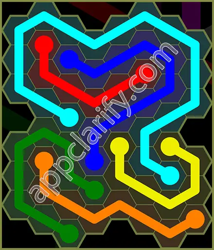 Flow Free: Hexes Extreme Pack Level 7 Solutions