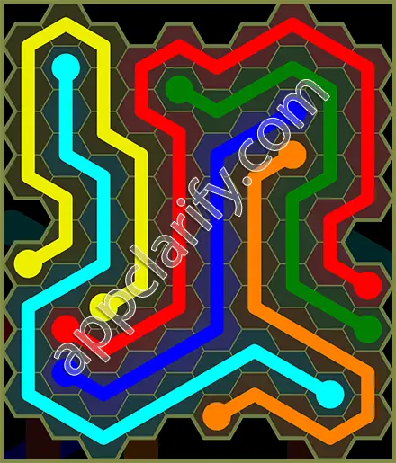 Flow Free: Hexes Extreme Pack Level 77 Solutions