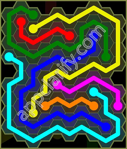 Flow Free: Hexes Extreme Pack Level 81 Solutions