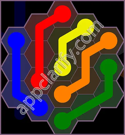 Flow Free: Hexes Flower Pack Level 1 Solutions