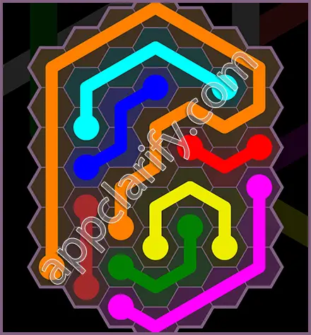 Flow Free: Hexes Flower Pack Level 100 Solutions