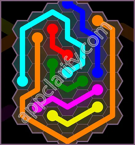 Flow Free: Hexes Flower Pack Level 102 Solutions