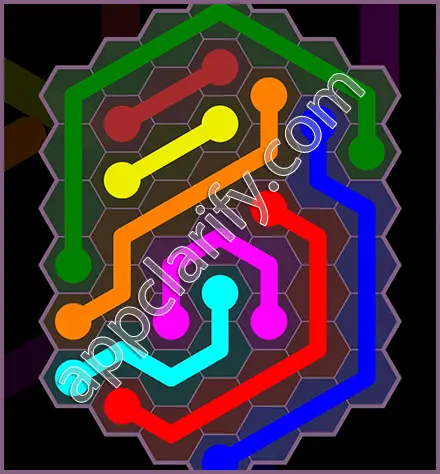 Flow Free: Hexes Flower Pack Level 103 Solutions