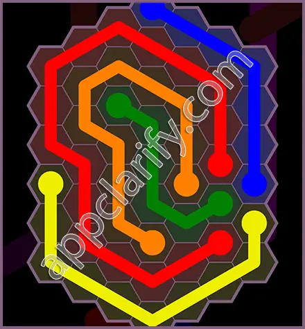 Flow Free: Hexes Flower Pack Level 104 Solutions