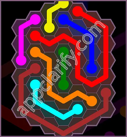 Flow Free: Hexes Flower Pack Level 105 Solutions
