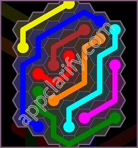Flow Free: Hexes Flower Pack Level 107 Solutions