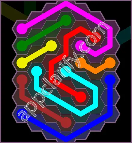 Flow Free: Hexes Flower Pack Level 108 Solutions