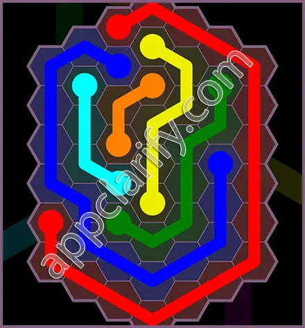 Flow Free: Hexes Flower Pack Level 109 Solutions