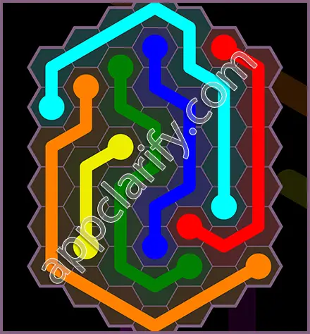 Flow Free: Hexes Flower Pack Level 110 Solutions