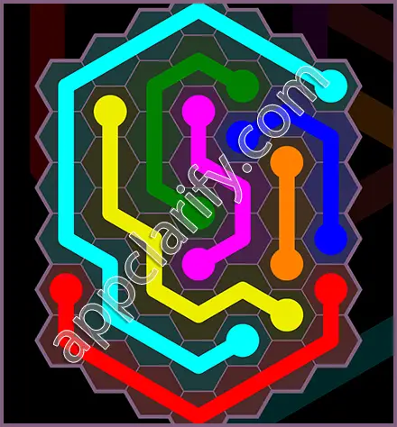 Flow Free: Hexes Flower Pack Level 111 Solutions
