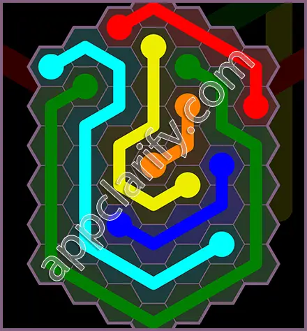 Flow Free: Hexes Flower Pack Level 113 Solutions
