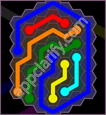 Flow Free: Hexes Flower Pack Level 114 Solutions