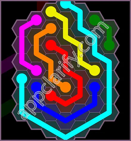 Flow Free: Hexes Flower Pack Level 117 Solutions