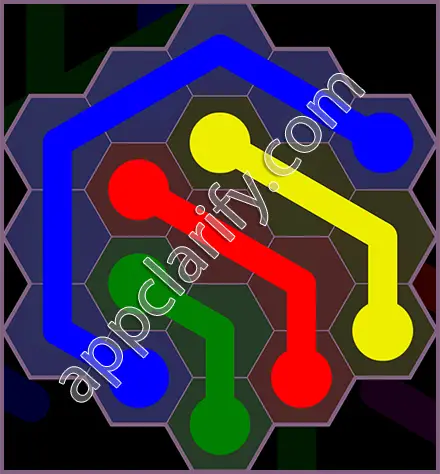 Flow Free: Hexes Flower Pack Level 12 Solutions
