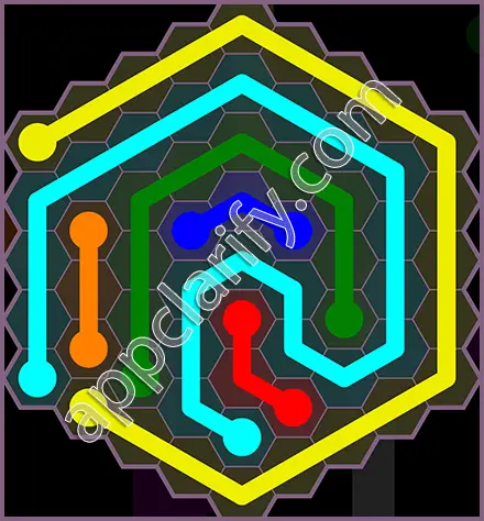 Flow Free: Hexes Flower Pack Level 122 Solutions
