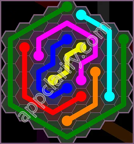 Flow Free: Hexes Flower Pack Level 123 Solutions