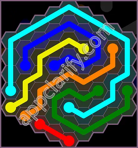 Flow Free: Hexes Flower Pack Level 124 Solutions