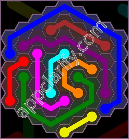 Flow Free: Hexes Flower Pack Level 126 Solutions