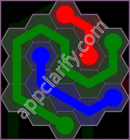 Flow Free: Hexes Flower Pack Level 13 Solutions