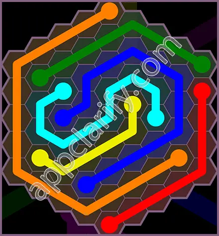 Flow Free: Hexes Flower Pack Level 130 Solutions