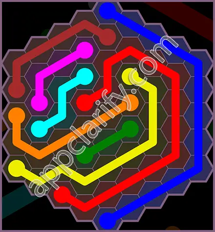 Flow Free: Hexes Flower Pack Level 132 Solutions