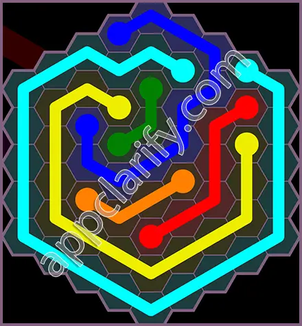 Flow Free: Hexes Flower Pack Level 134 Solutions