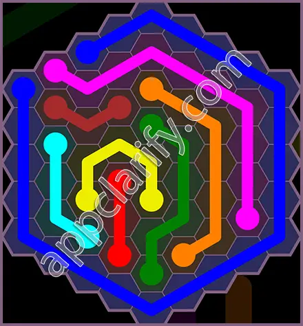 Flow Free: Hexes Flower Pack Level 135 Solutions
